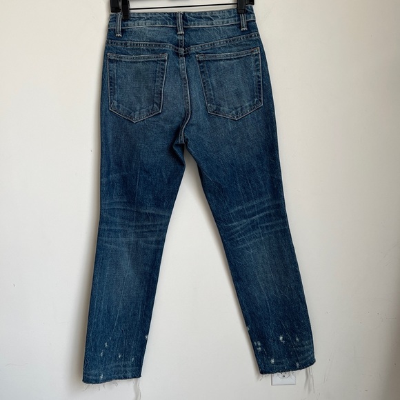Helmut Lang High Rise Crop Slim Jeans in Light Jackhammer Wash Size 26 - Picture 9 of 10